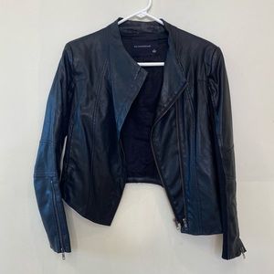 Olivaceous- Faux Leather Jacket- size Small